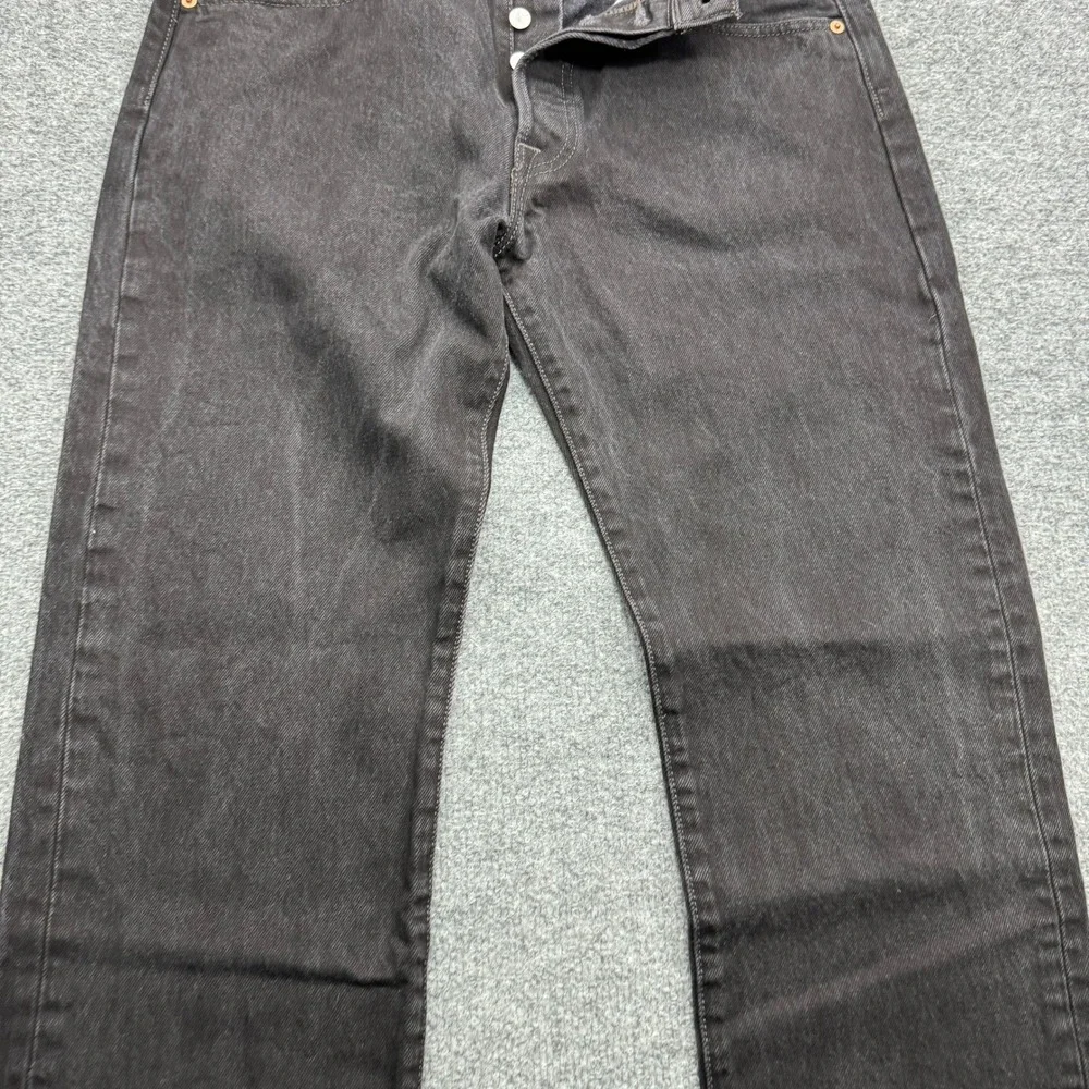 Levi's 501 Original Jeans Mens W33 L30 Black Straight Leg Button Fly Denim
